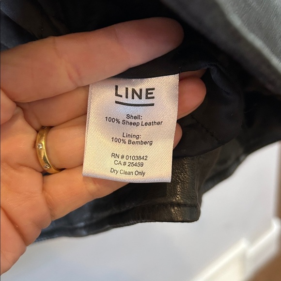 Line the Label Asymmetrical Moto Leather Jacket - Picture 5 of 6